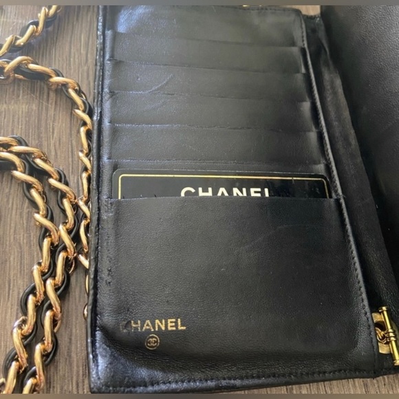 ♥️Vintage Chanel Timeless Wallet on Chain Clutch Wristlet / Crossbody option WOC - Picture 6 of 12